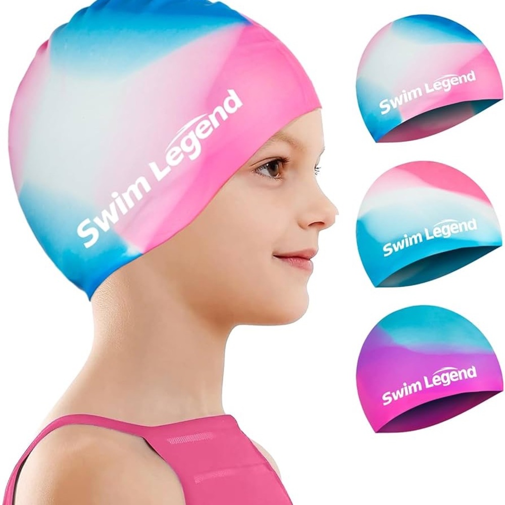 Kids Multicolor Swim Cap